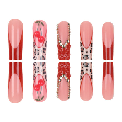Künstlerischer Leopard-Print Nagelkunst Brehn