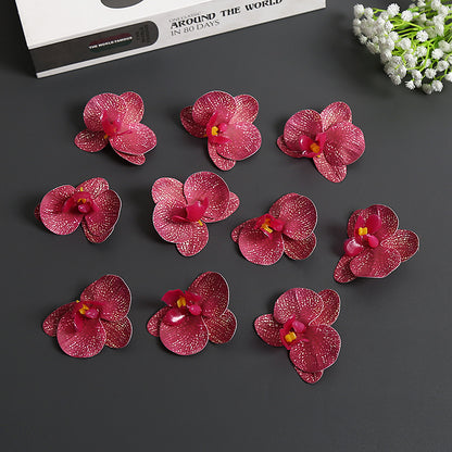 Künstliche Orchideenblütenakzente für die Wohnkultur
