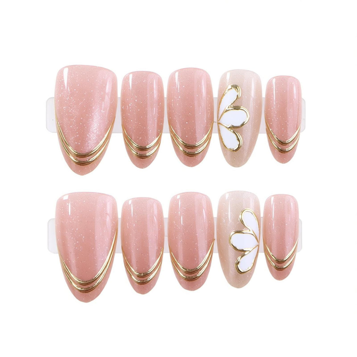 Luxuriöses Glamour Druck-Nagelset Brehn