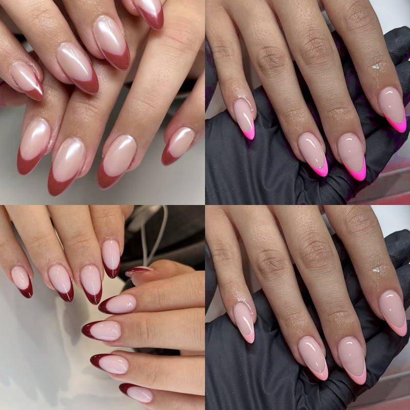 Elegante französische Spitzen-Presse-Nagel-Set Brehn