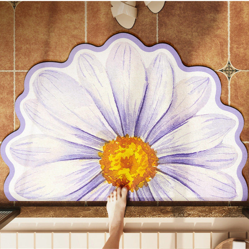 Florales Design Badezimmermatte Brehn