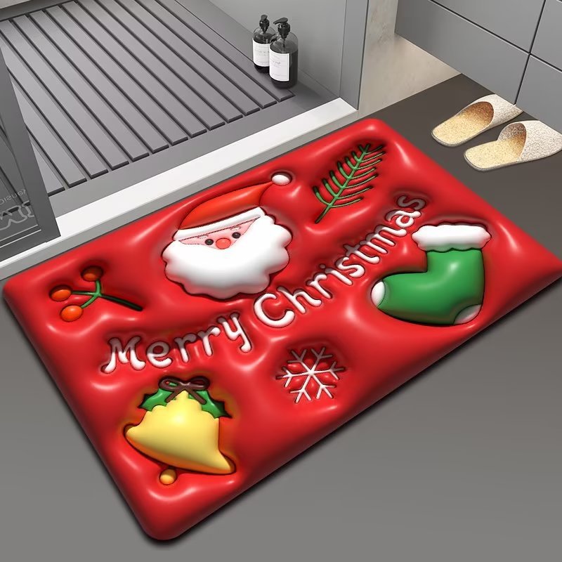 Weihnachtlich gestaltete Fußmatte Brehn