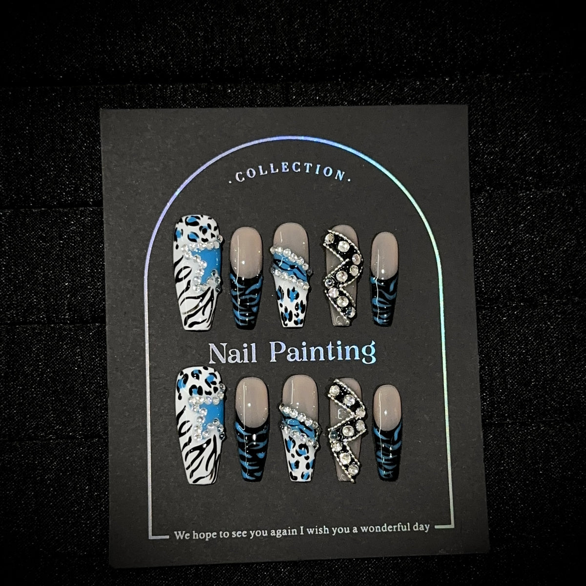 Elegantes Press-On-Nagelkunst-Set