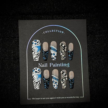 Elegantes Press-On-Nagelkunst-Set