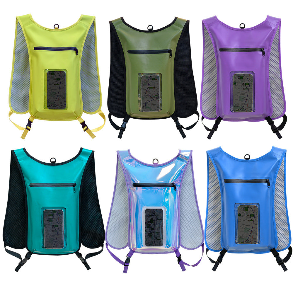 Wasserdichte Smartphone-Rucksack mit Durchsichtiger Fronttasche Brehn