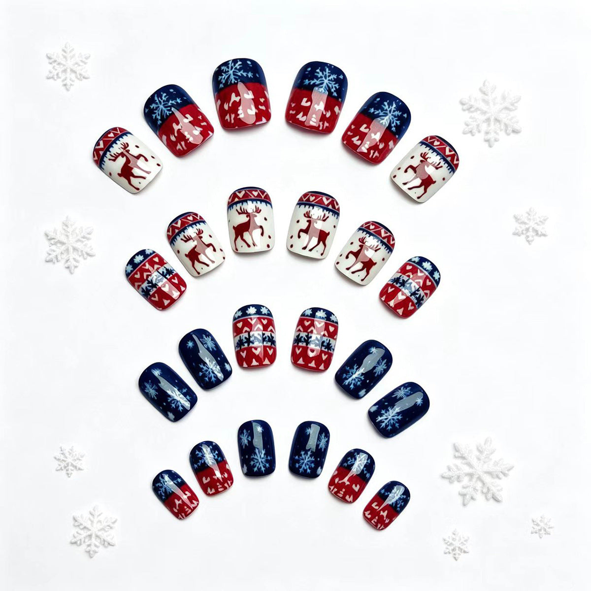 Winterliches Kunstnagelset Brehn