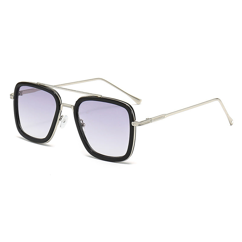 Damen modische quadratische Sonnenbrille mit metallischen Details Brehn