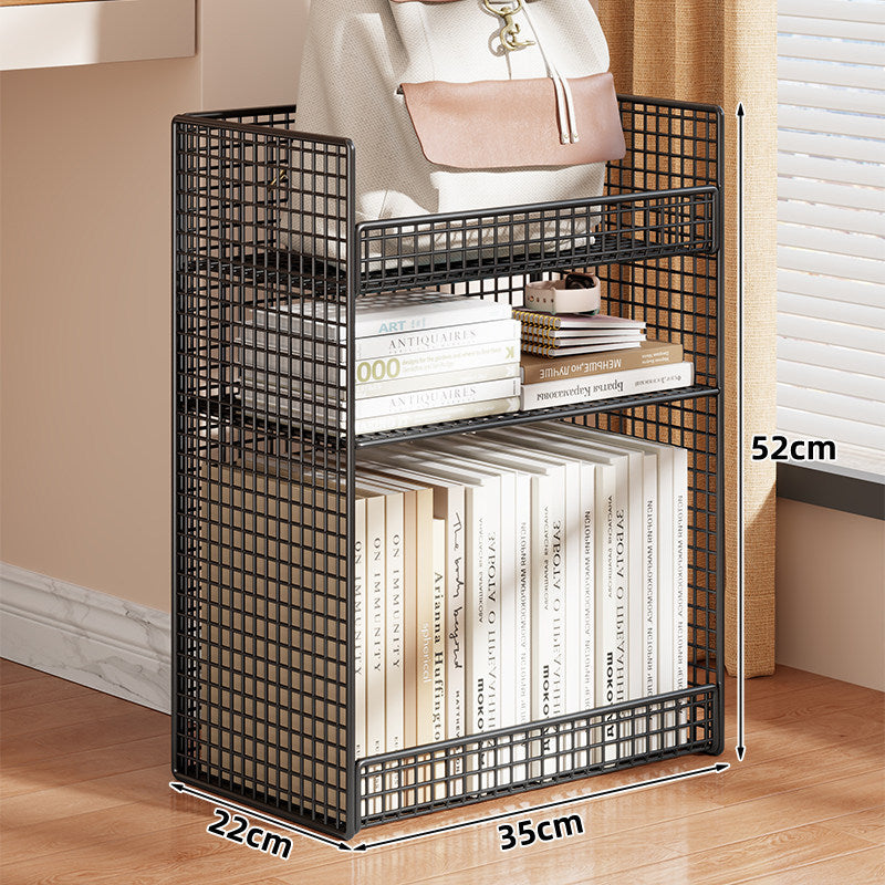 Kompakter vertikaler Drahtgitter-Desktop-Organizer-Regal