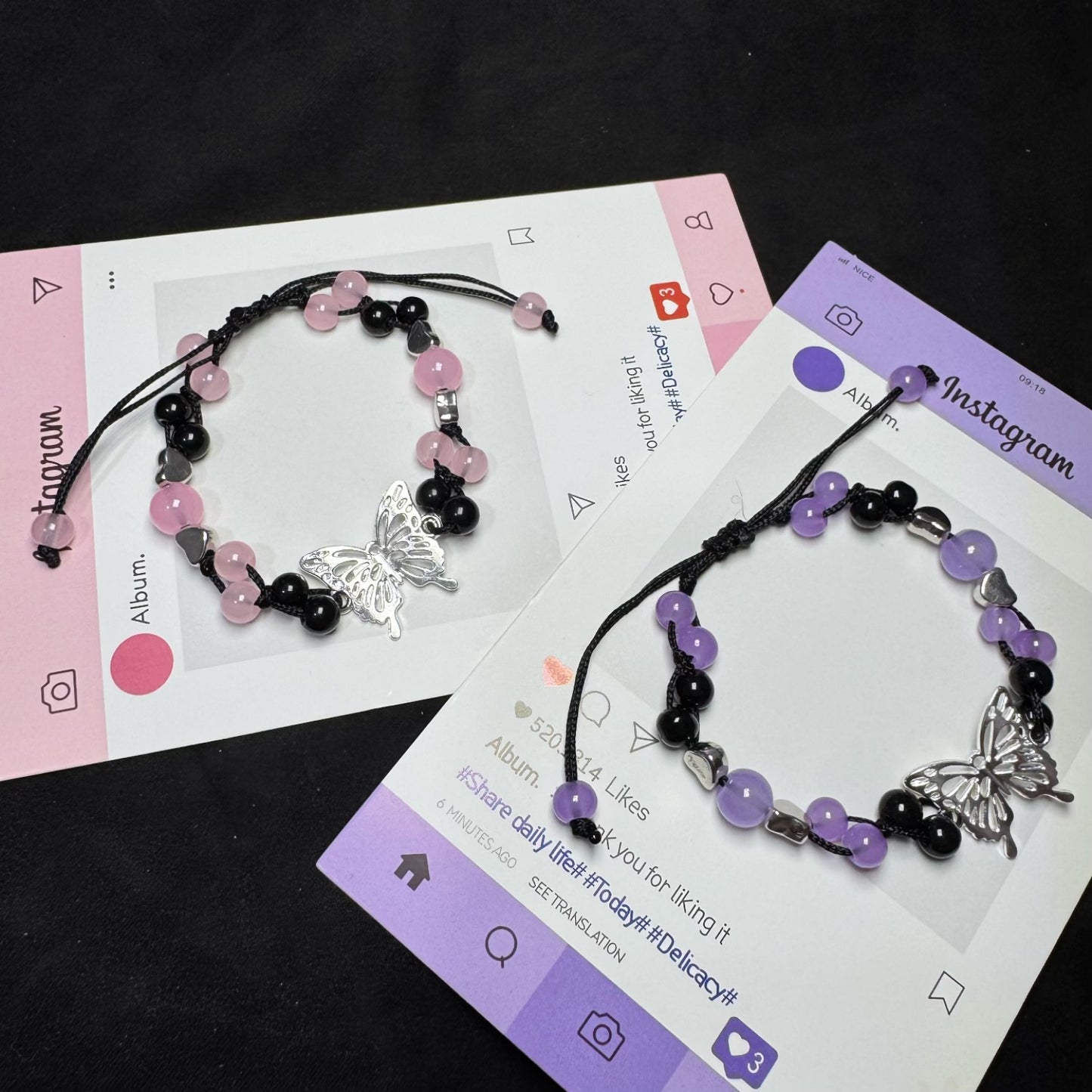 Schmetterlings Charm Verstellbares Armband Brehn
