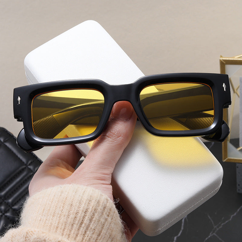 Damen Modische rechteckige Sonnenbrille mit hochwertigen Gläsern Brehn