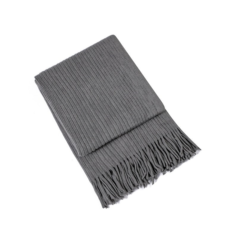 Luxuriöse Texturierte Strickfransen-Wurfdecke Brehn