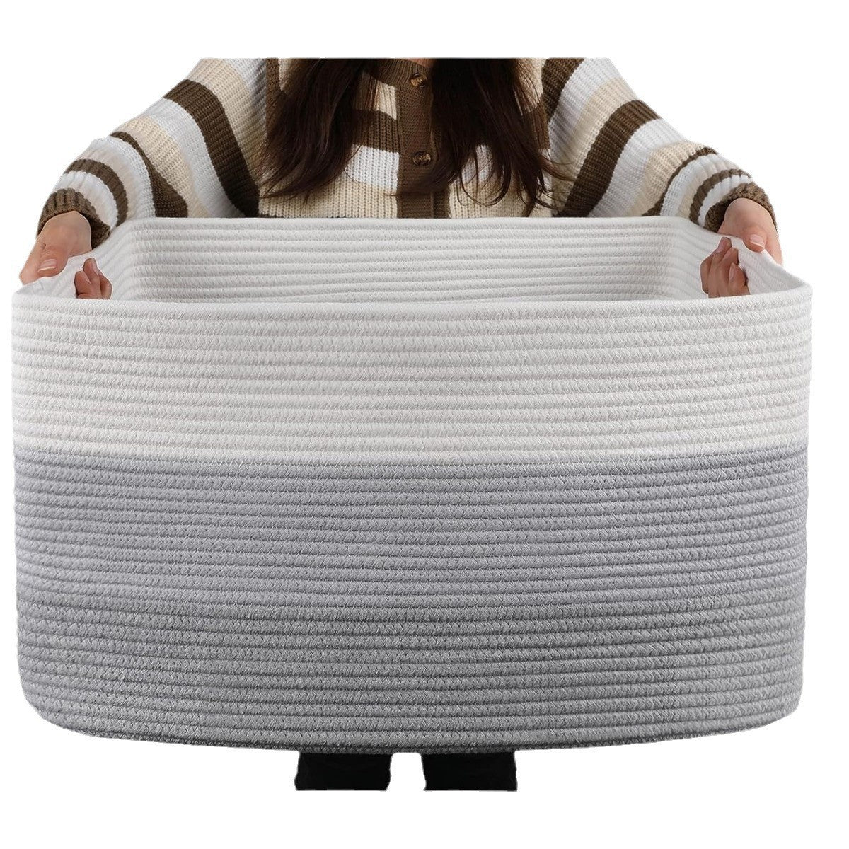 Damen Offener Aufbewahrungskorb aus gewebtem Material Brehn
