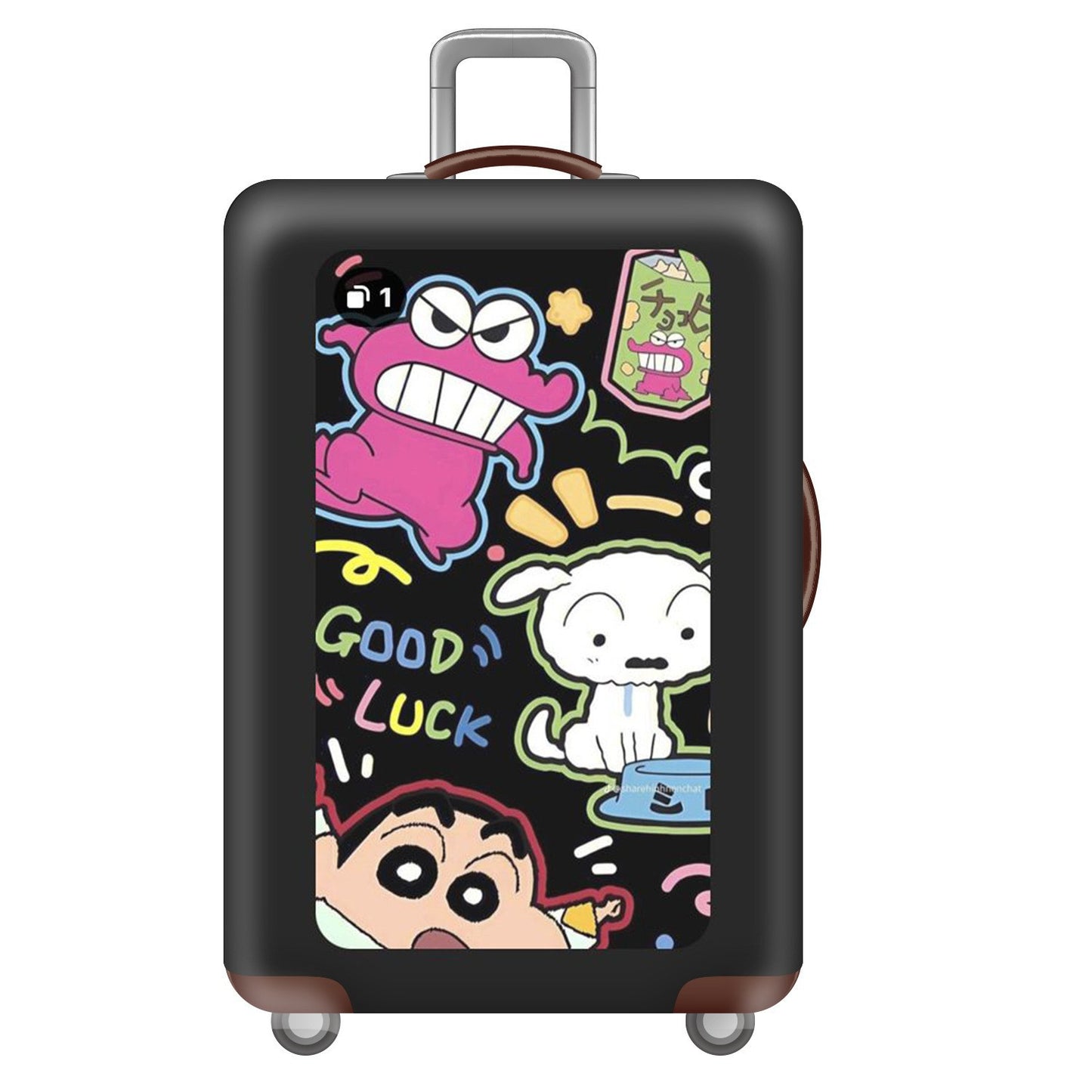 Unisex Hartschalenreisekoffer mit buntem Cartoon-Motiv Brehn