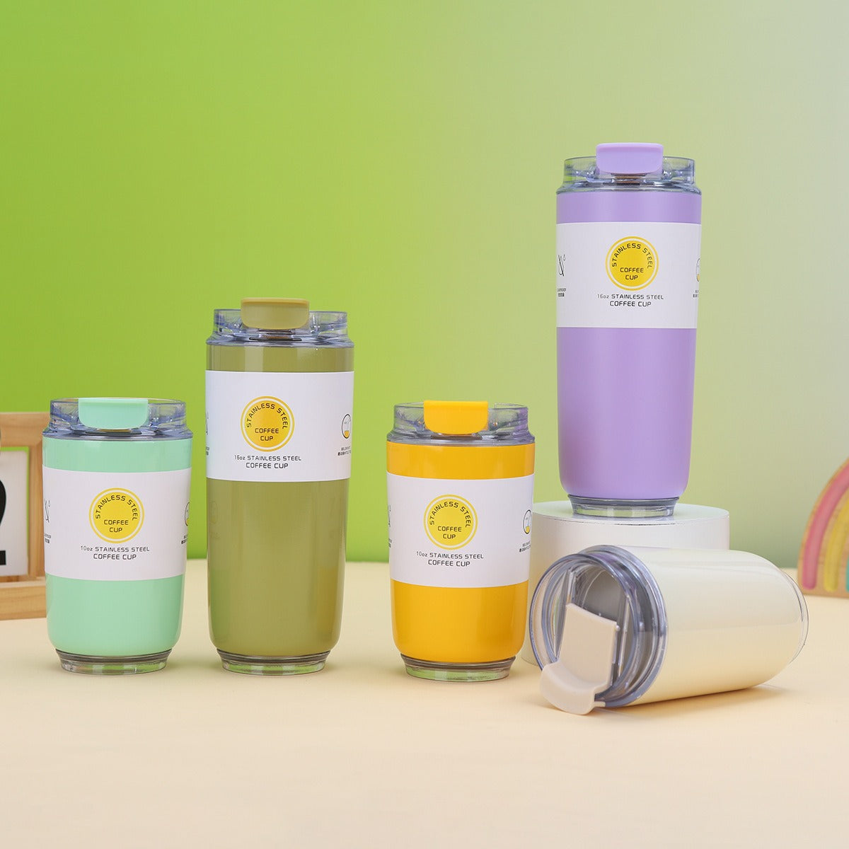 Damen moderner Edelstahl Kaffee-Becher mit isolierender Wirkung Brehn