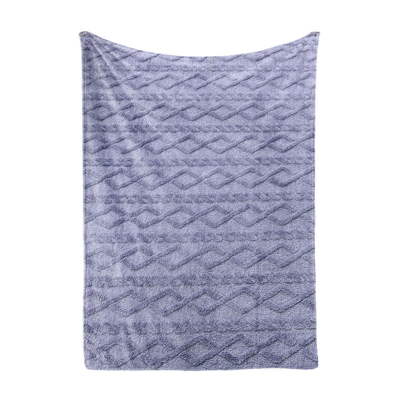 Damen kuschelige Plüsch-Decke mit elegantem Quadratmuster Brehn