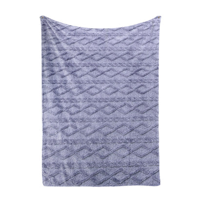 Damen kuschelige Plüsch-Decke mit elegantem Quadratmuster Brehn