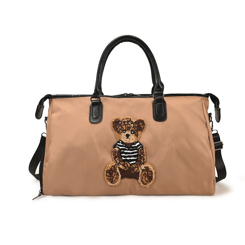 Süße Bär gestickte Reise Duffle Tasche Brehn