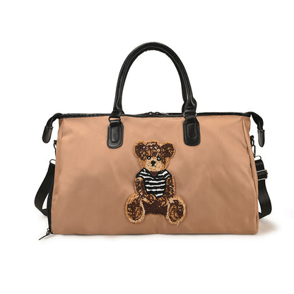 Süße Bär gestickte Reise Duffle Tasche Brehn