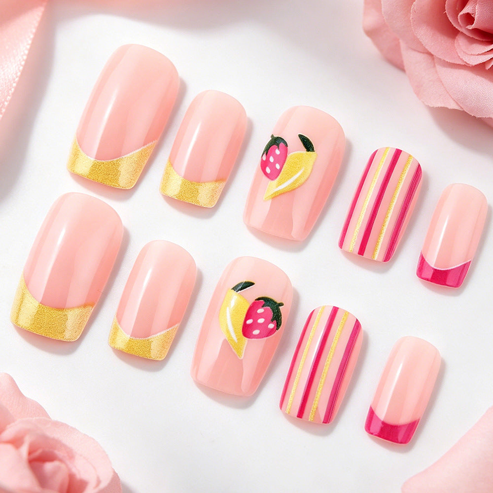 Künstlerisches von Früchten inspiriertes Gel-Nail-Art-Set Brehn