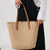 Multifunktionale Bast-Shopper mit Eleganten Ledergriffen Brehn