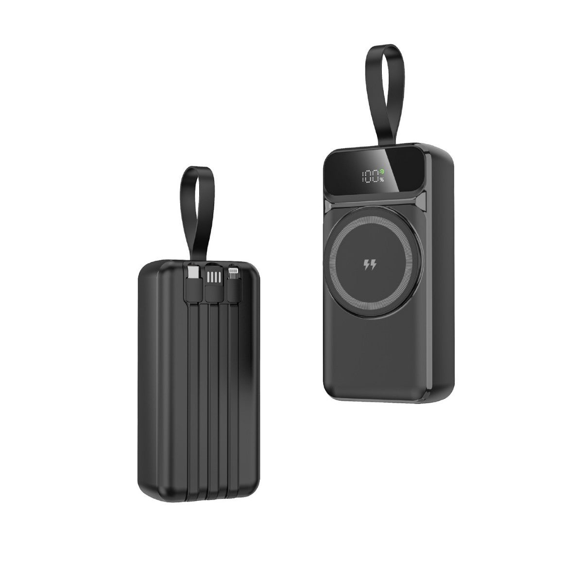 Tragbare Wireless Powerbank mit Intelligentem Lade-Management und Digitaler Anzeige Brehn