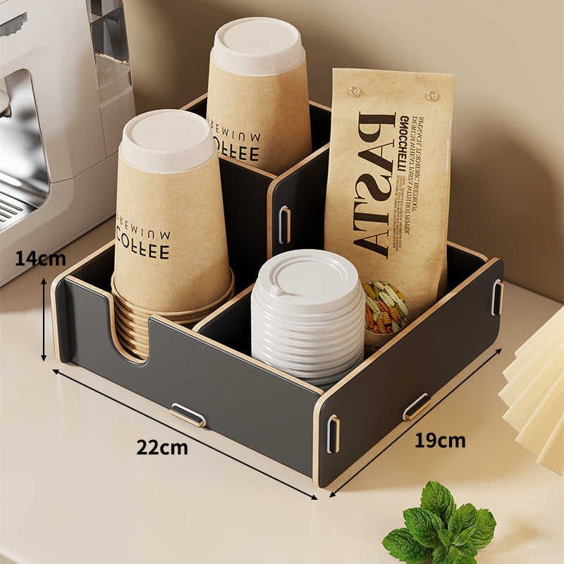 Mehrstufiger Küchenarbeitsplatz Kaffee-Station Organizer mit modularen Trennwänden