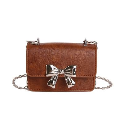 WoCharming Schleifenverzierte Mini-Handtasche Brehn