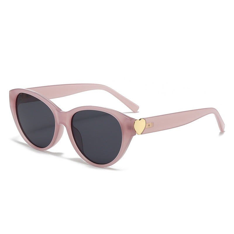 Damen Cat-Eye Sonnenbrille mit Herzmotiv Brehn