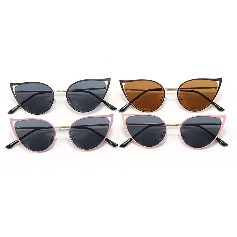 Damen Cat-Eye Sonnenbrille mit elegantem Metallrahmen und UV-Schutz Brehn