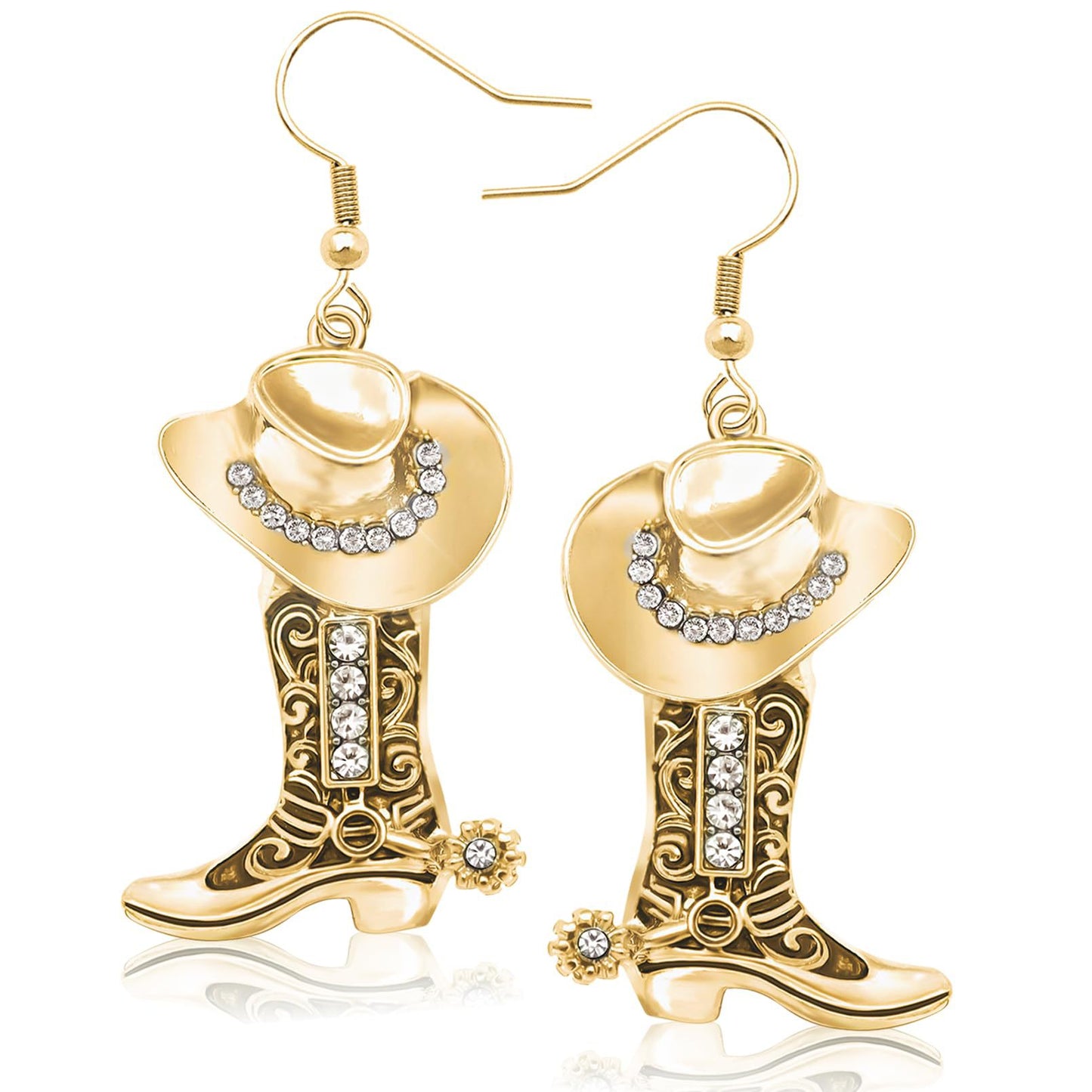 Cowboy Stiefel und Hut Ohrringe Brehn