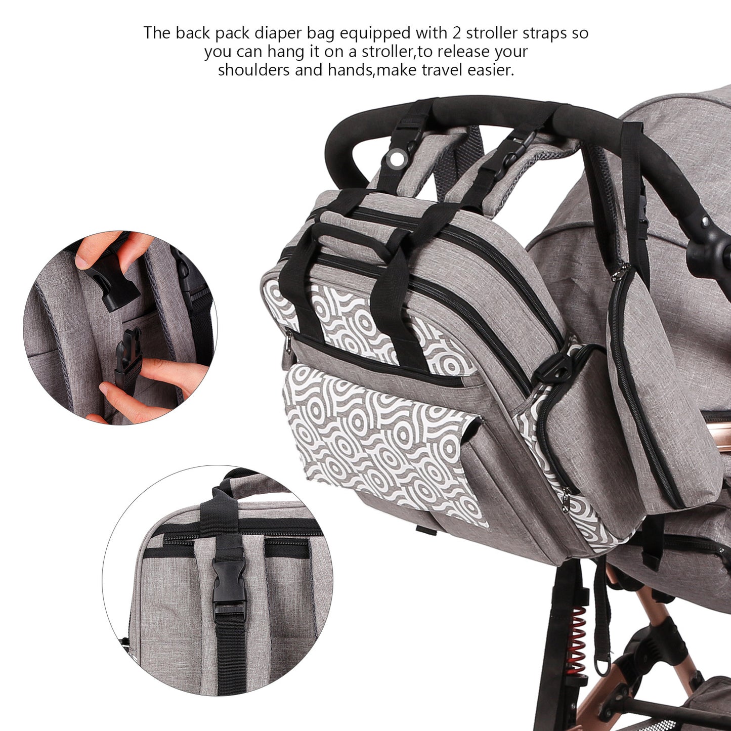 Multifunktionale Wickeltasche mit Isolierten Fächern Brehn
