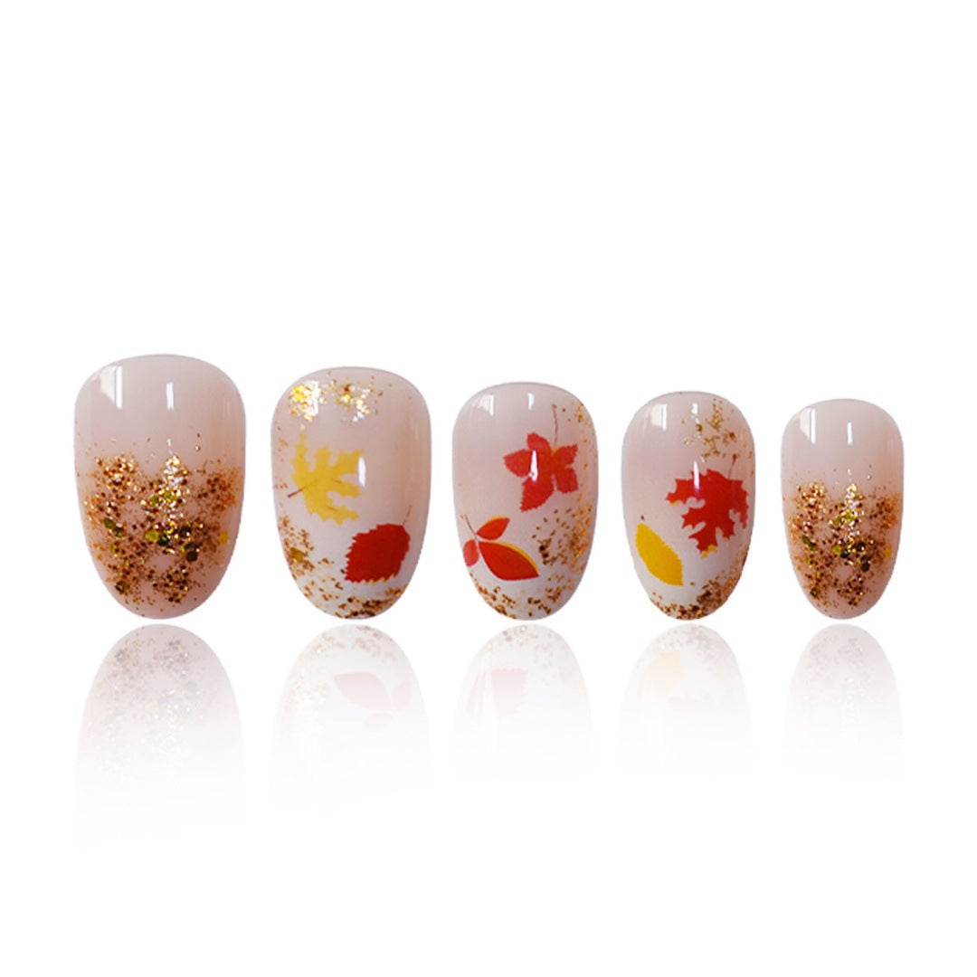 Herbst-Themen Press-On Nagel Set Brehn
