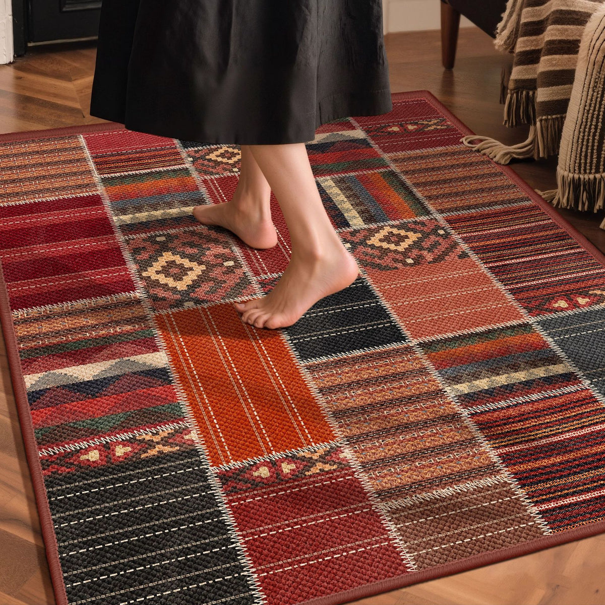 Vintage-inspirierter dekorativer Teppich Brehn