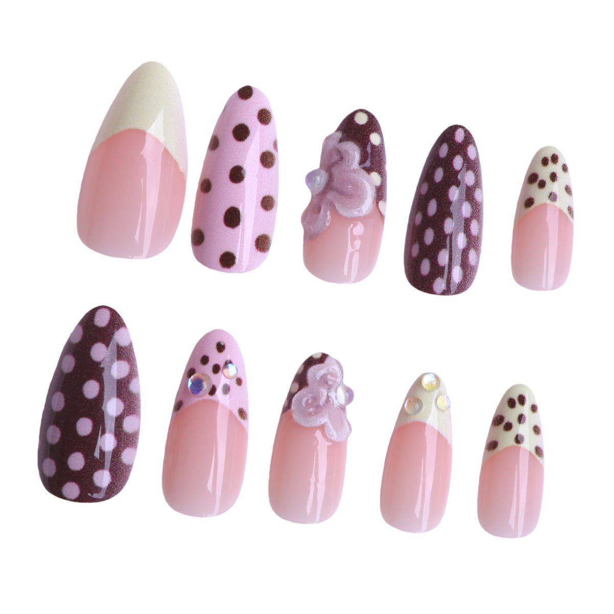 Dekoratives Press-On Nagelkunst-Set Brehn