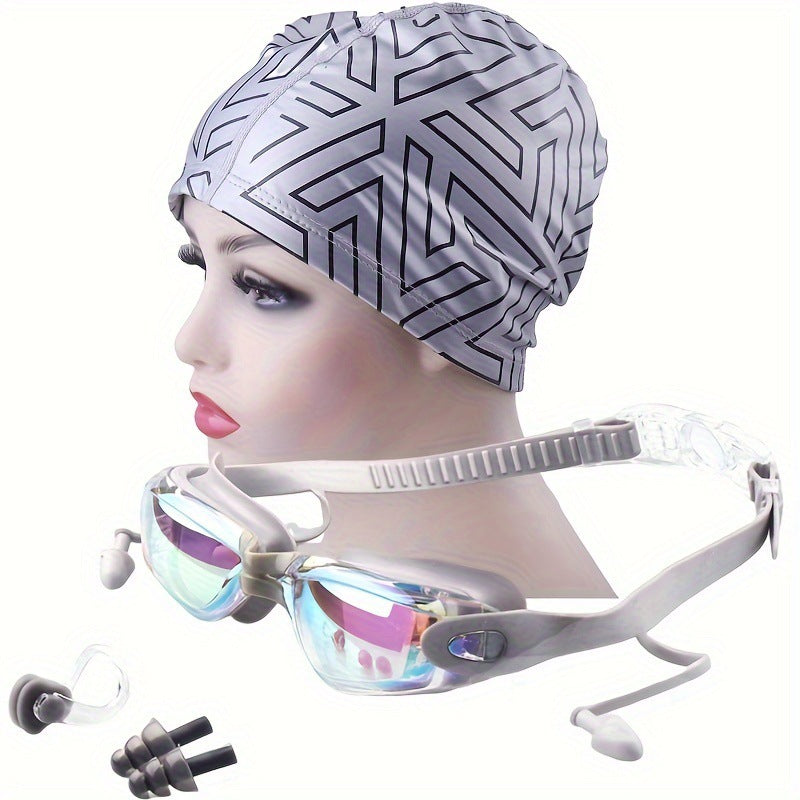 Schwimmsport Set mit Ergonomischer Schwimmbrille und Stylischer Badekappe Brehn