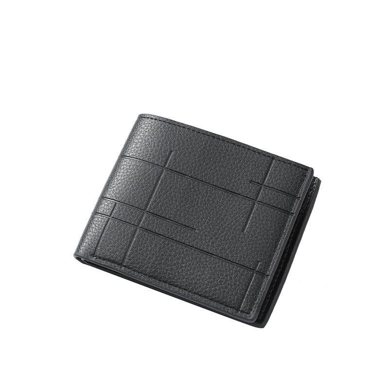 Strukturierte Leder Brieftasche Brehn