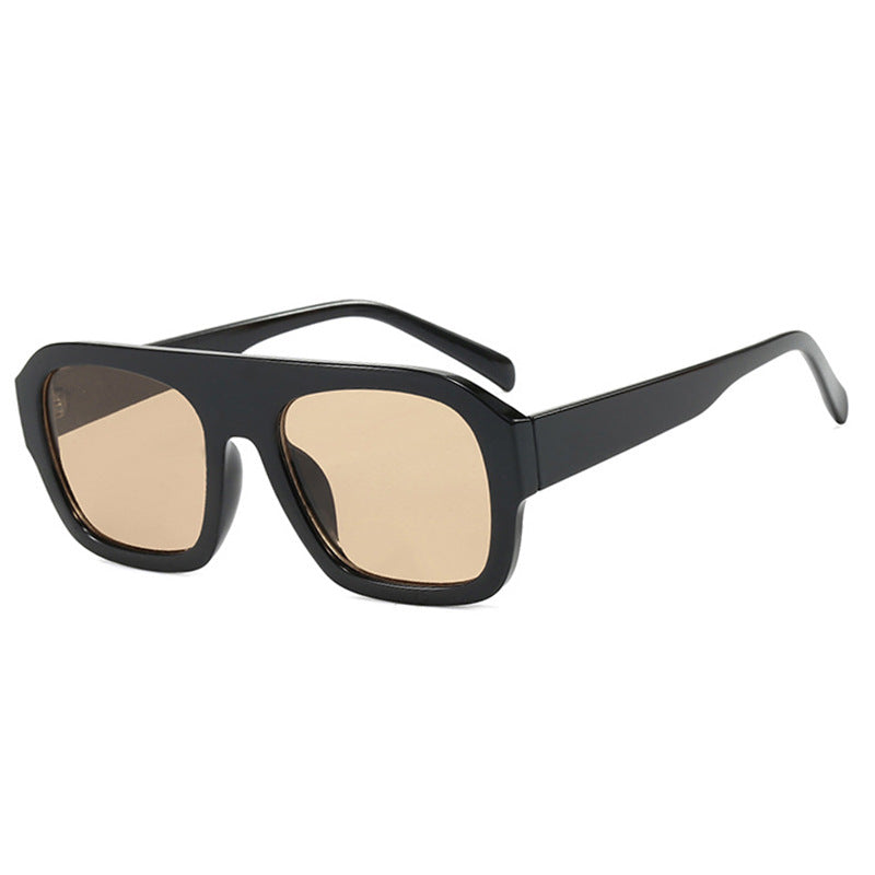 Damen modische Sonnenbrille mit robustem Rahmen und breiten Gläsern Brehn