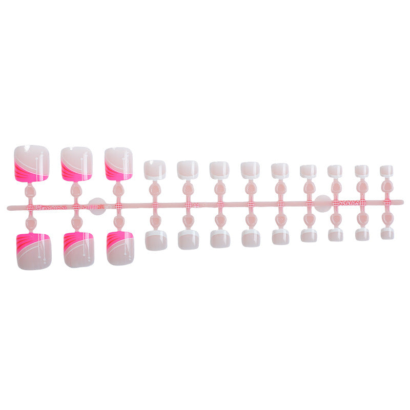 Dekoratives Press-On-Nagelset mit abstrakten Designelementen Brehn