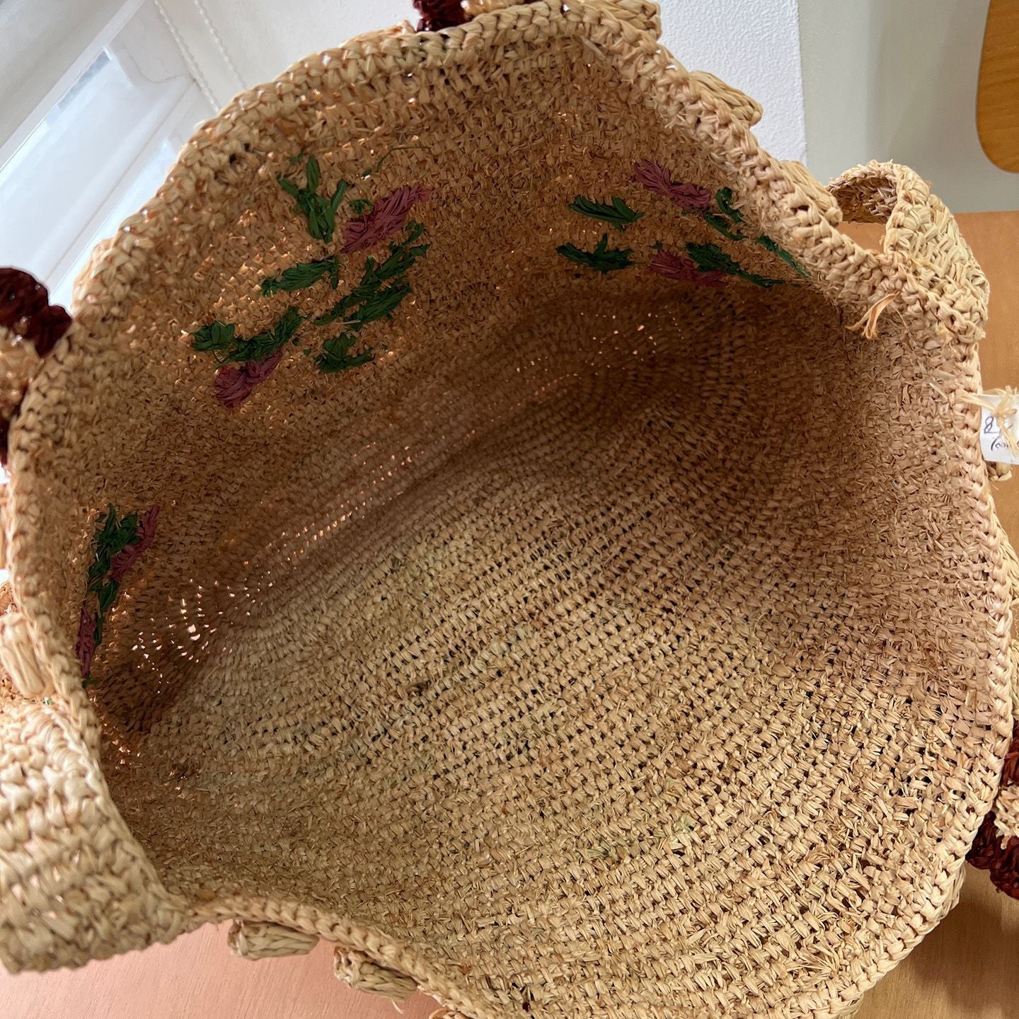 Geflochtene Umhängetasche mit Floralem Motiv Brehn