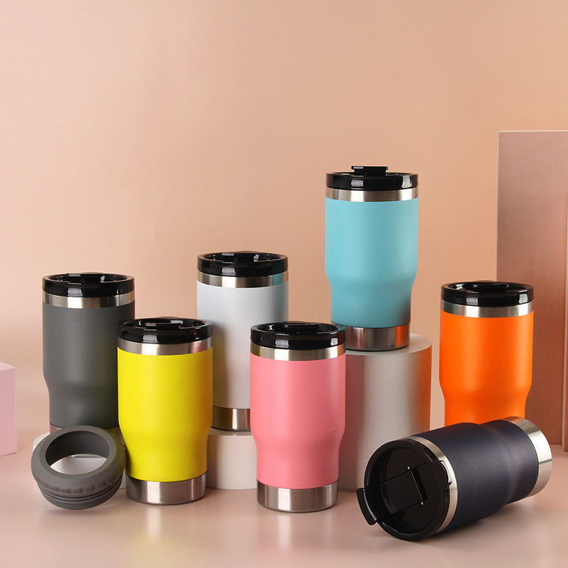 Damen Isolierter Kaffeebecher mit rutschfester Silikonunterlage Brehn