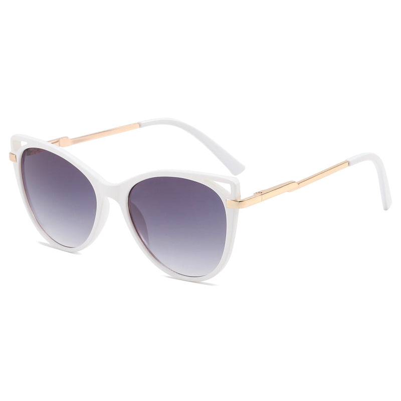 Damen trendige Katzenaugen Sonnenbrille mit verspiegelten Gläsern Brehn