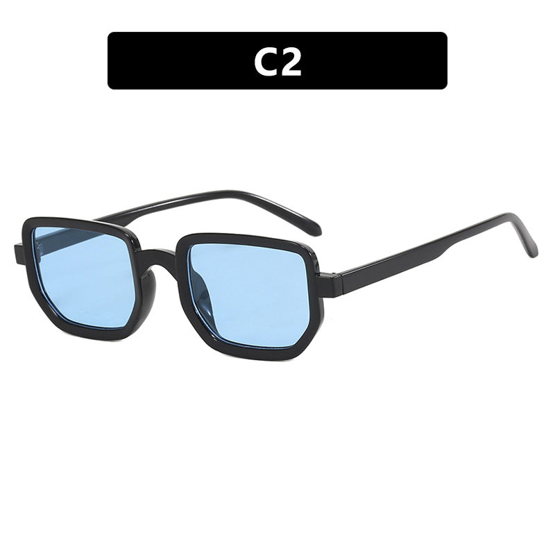Damen geometrische Sonnenbrille mit modischem Rahmen und schützenden Gläsern Brehn