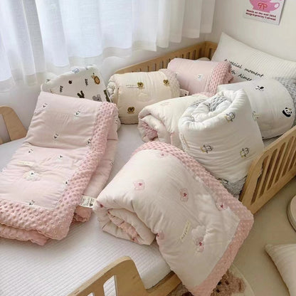 Gepolsterte wendbare Panda-Print Minky-Trim Nap & Spielmatte