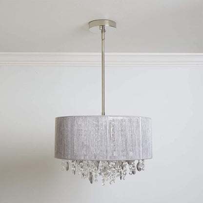 Elegante Kristall Trommel Deckenleuchte