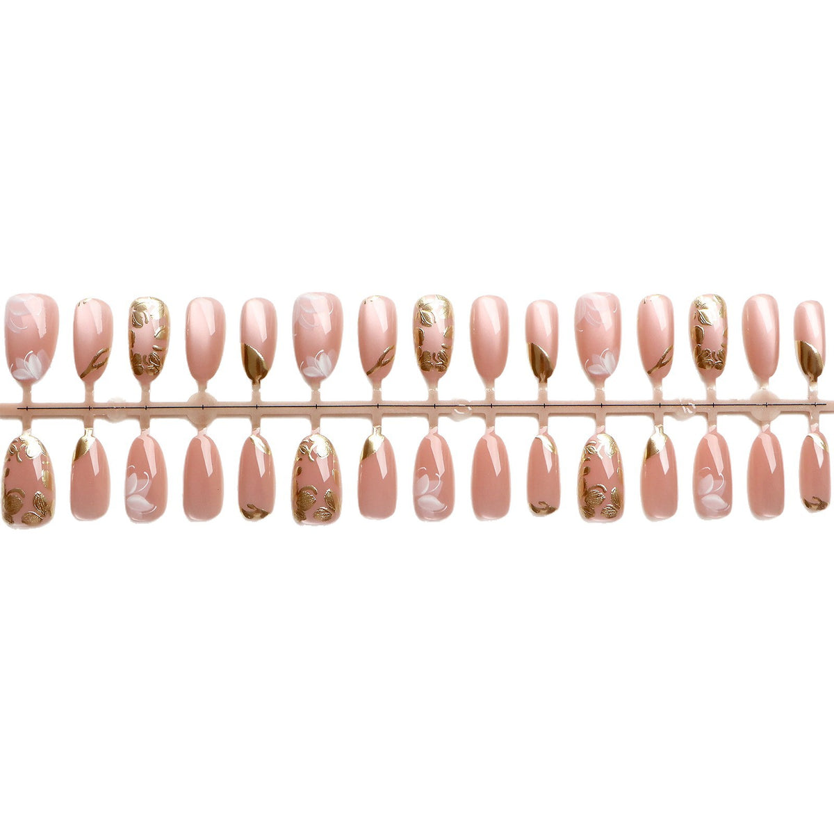 Luxury Floral Press-On Nagelkunst Set Brehn