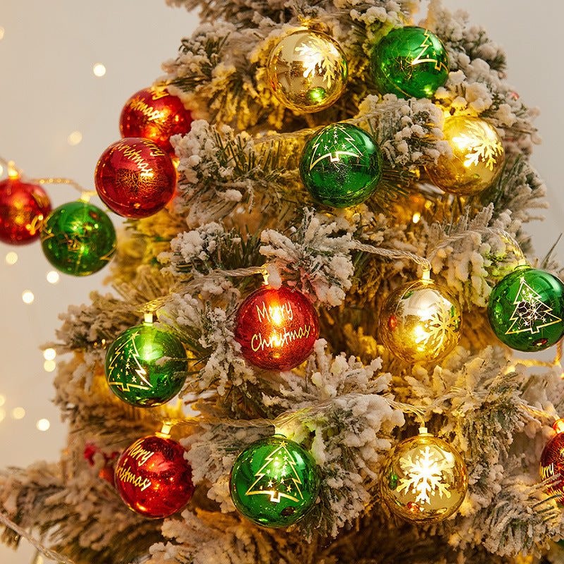 Festliche Lichterkette mit Weihnachtskugeln Brehn