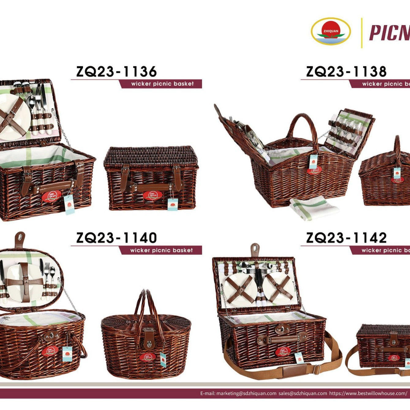 Damen Korb für Picknick mit Zubehör Brehn