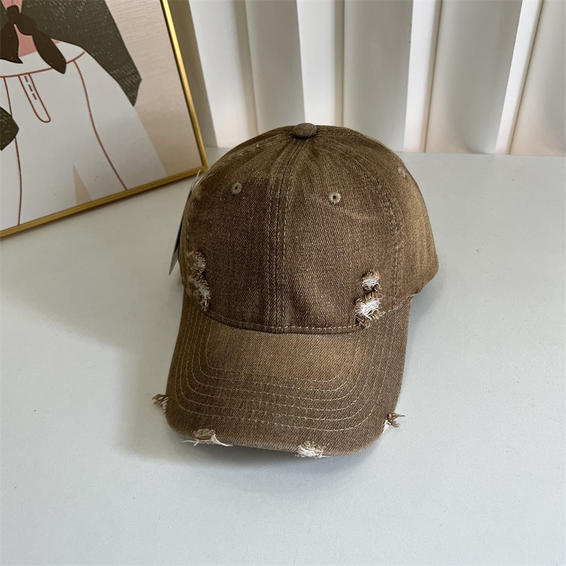 Damen Distressed Denim Baseball Cap Brehn 1784083631