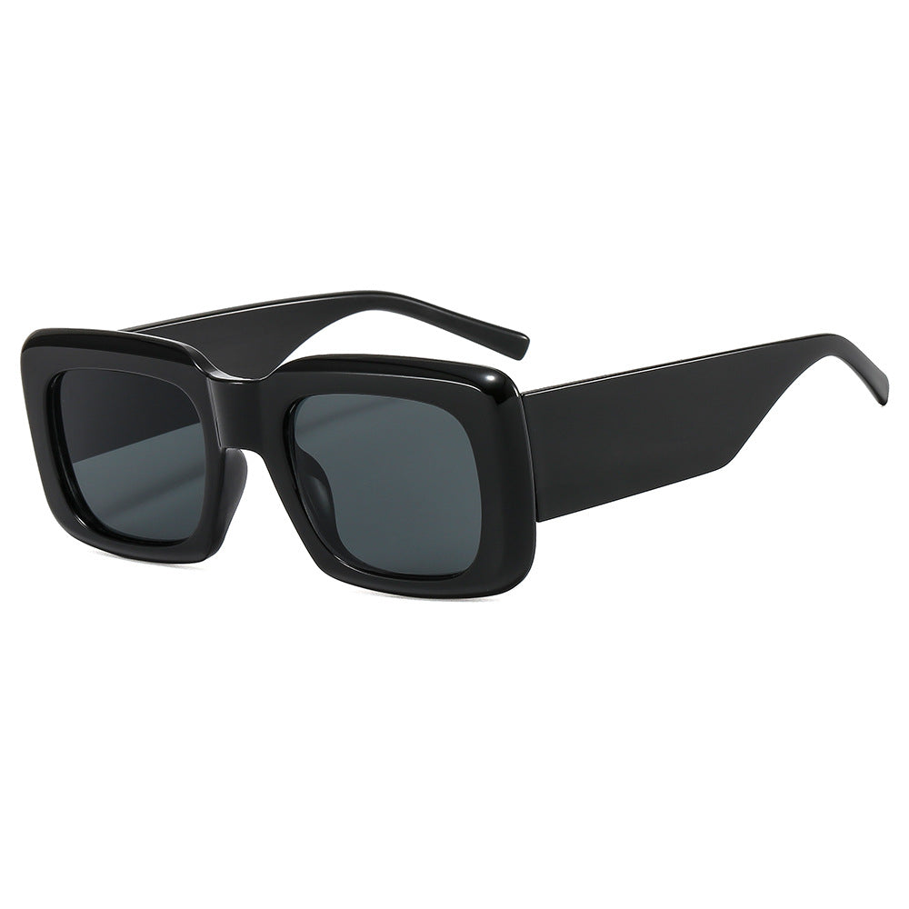 Damen oversized Sonnenbrille mit quadratischem Rahmen und transparentem Design Brehn