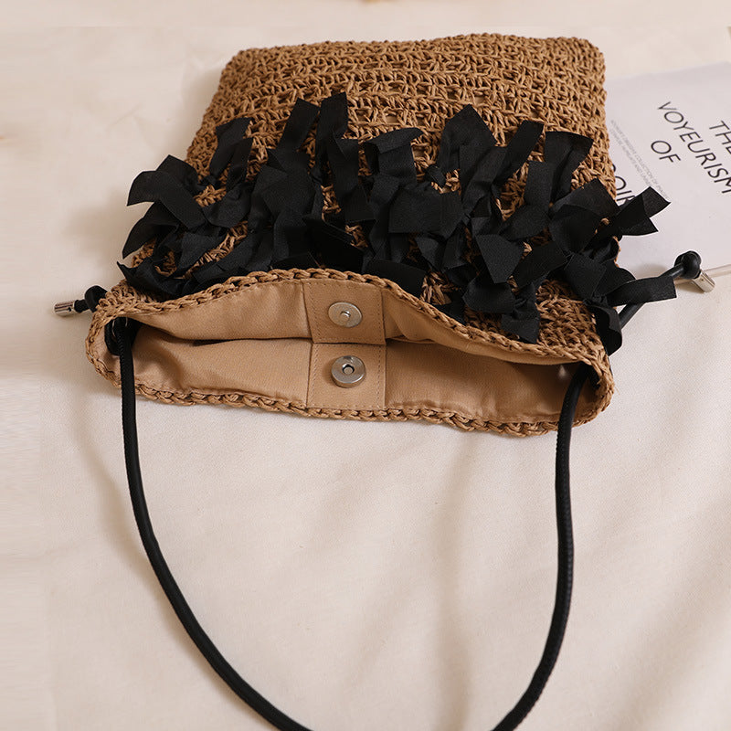 Damen Handgefertigte Tasche mit raffinierten Rüschen Brehn